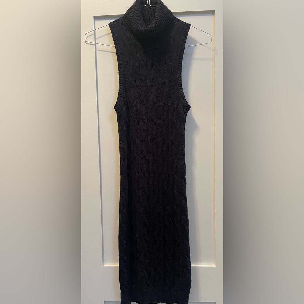 Ralph Lauren Cable-knit Turtleneck Dress - small